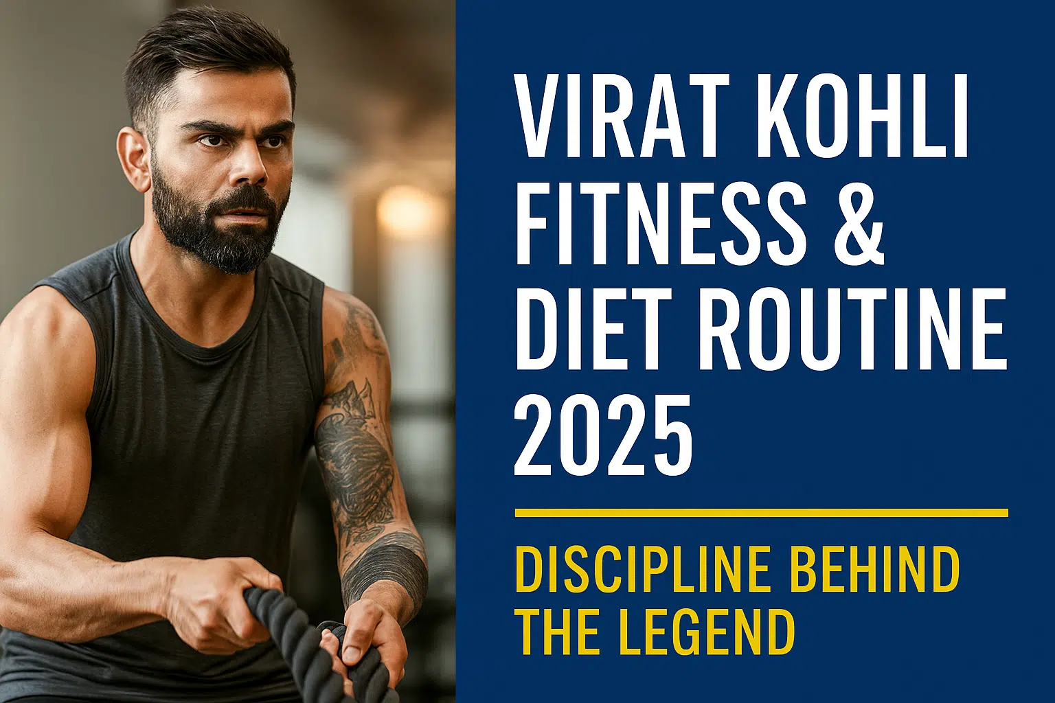 Virat Kohli performing intense rope workout during his fitness routine in 2025, showcasing strength and discipline.