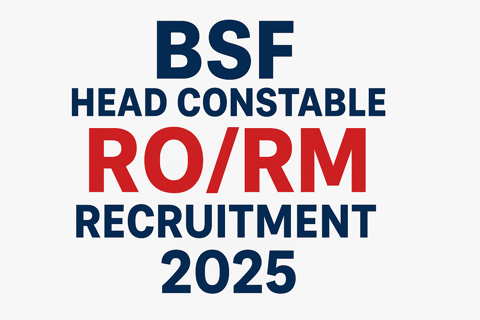 BSF Head Constable RO RM Recruitment 2025
