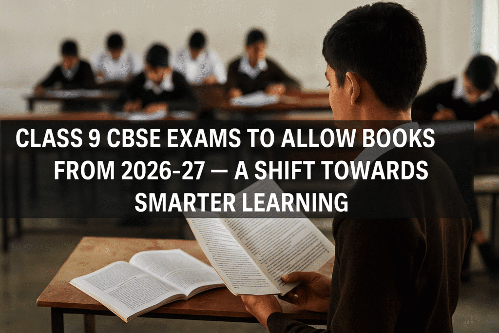 Class 9 CBSE Exams to Allow Books from 2026-27 — A Shift Towards Smarter Learning