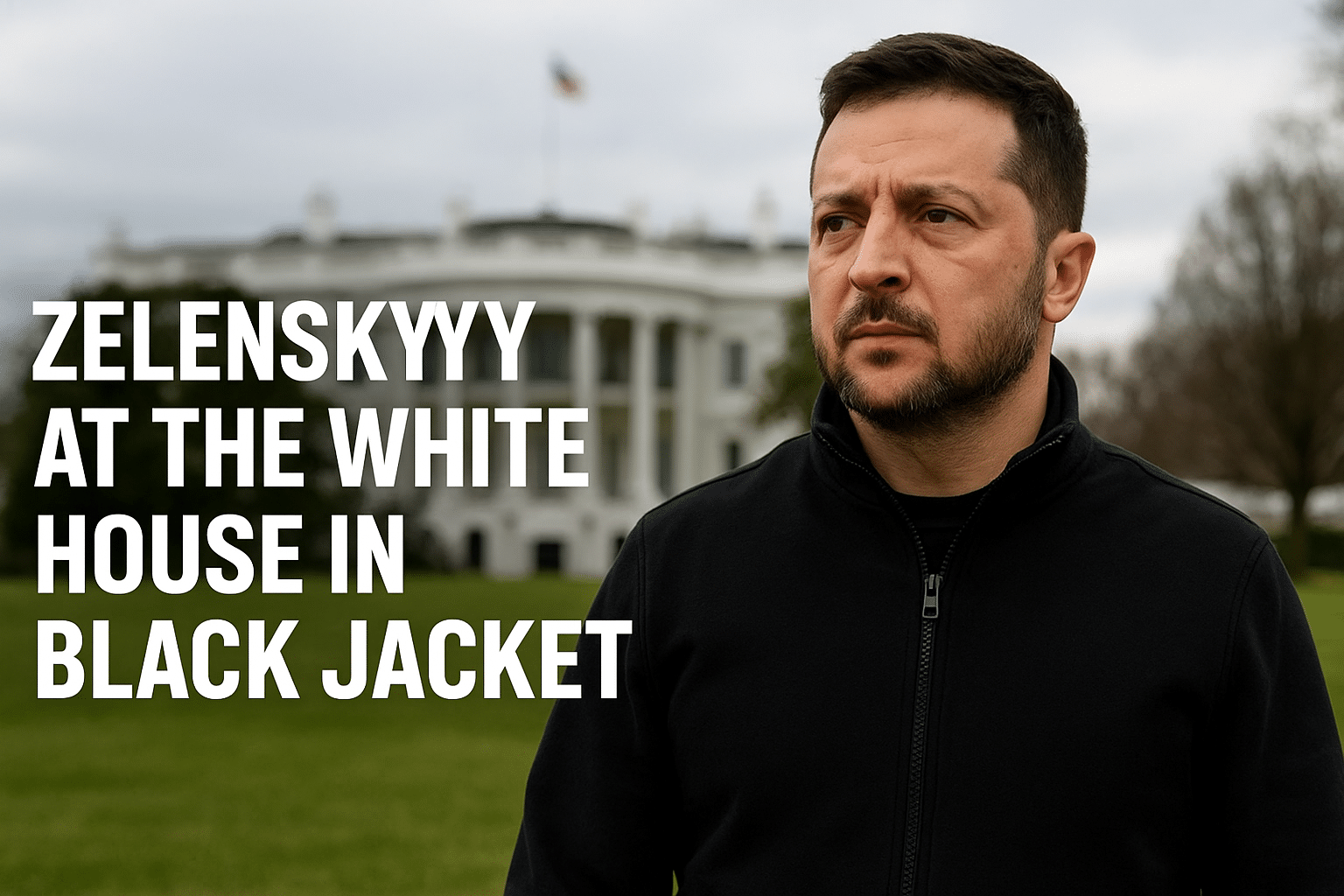 Zelenskyy at the White House in black jacket highlighting flexible tech workforce