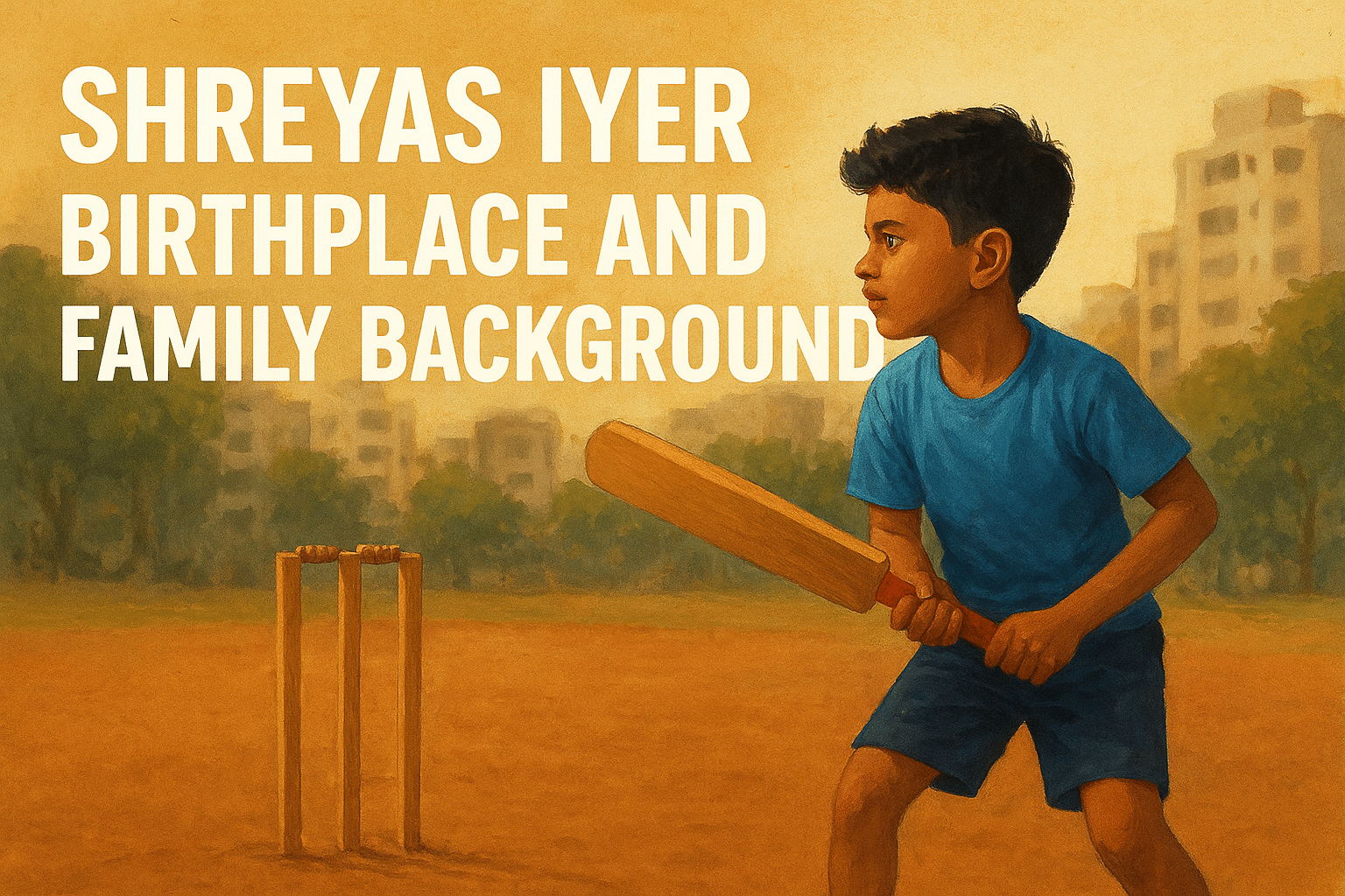 Shreyas Iyer childhood cricket in Mumbai maidan symbolizing his birthplace and family roots.