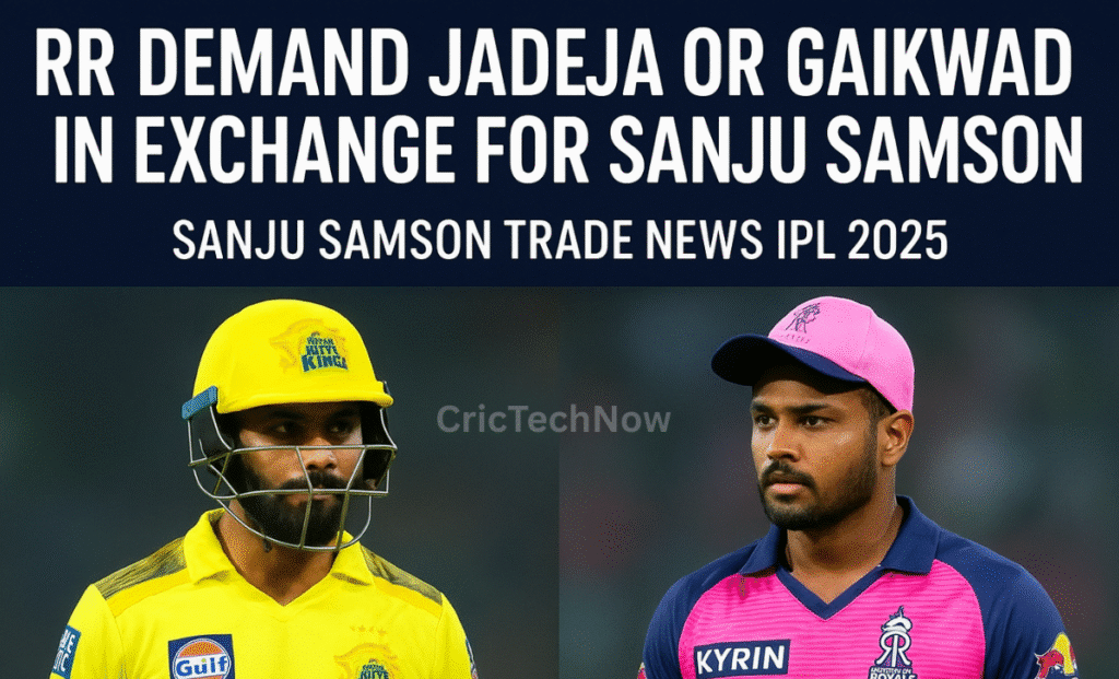 IPL 2025 Trade Buzz: Rajasthan Royals Demand Jadeja, Shivam Dube or Ruturaj in Exchange for Sanju Samson