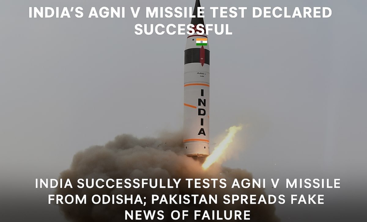 India’s Agni V Missile Test Declared Successful