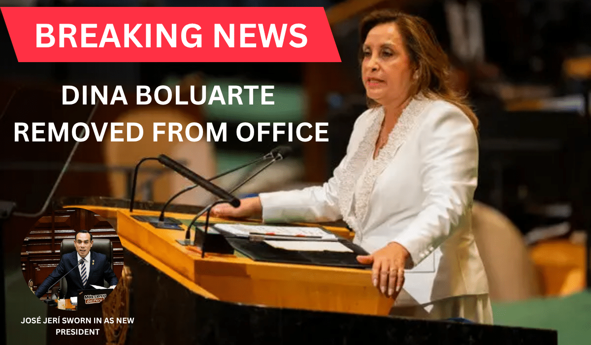 Dina Boluarte removed from office Peru Congress vote with Jose Jeri sworn in as new president October 2025