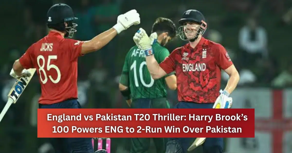 England batters celebrate during a T20 match against Pakistan after a match-winning performance powered by a century