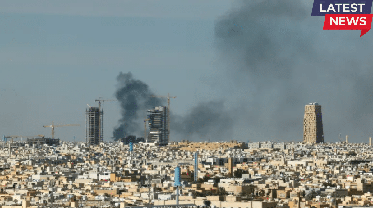 Smoke rising over the skyline of Doha amid escalating tensions linked to the US–Iran conflict.